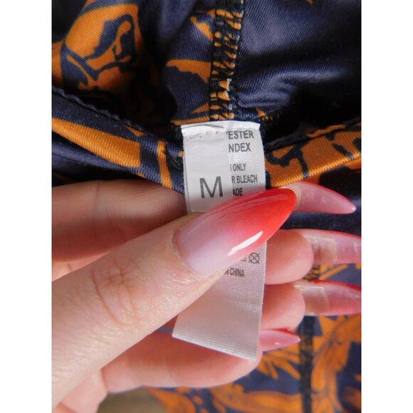 Celestial Sun Moon Stars Leggings Womens Medium Blue Orange Tie Ankle Yoga Wrap - Picture 10 of 11